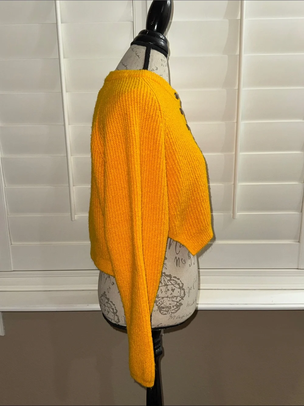 BDG Harlow Henley Sweater Gold